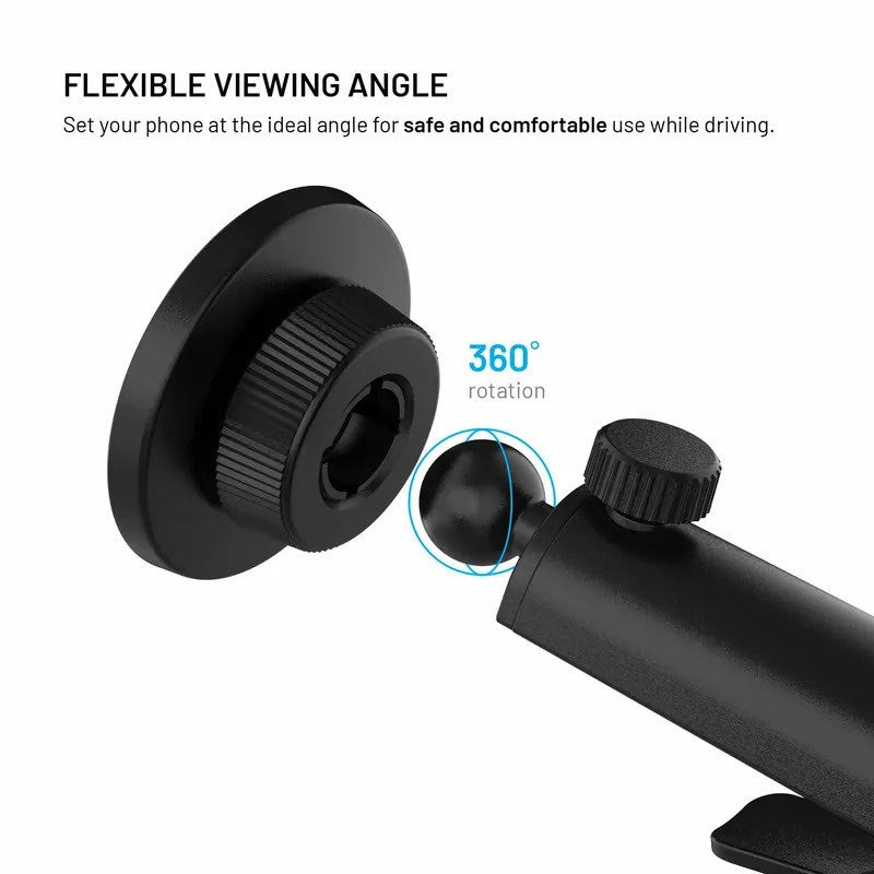 Fixed MagCircle XL Dashboard / Windshield Car Phone Mount - MagSafe Compatible - Black
