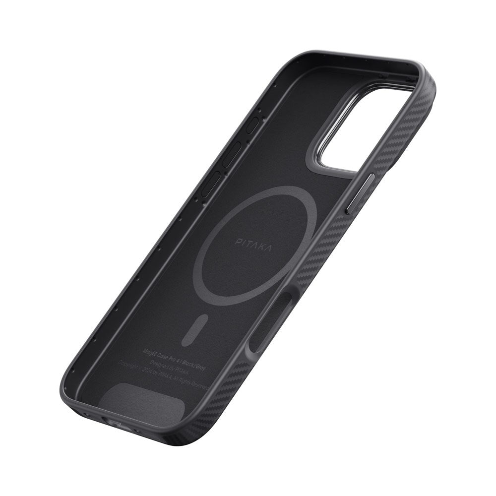 iPhone 16 Pro PITAKA Military Grade Protective Case - MagSafe Compatible - Black / Grey