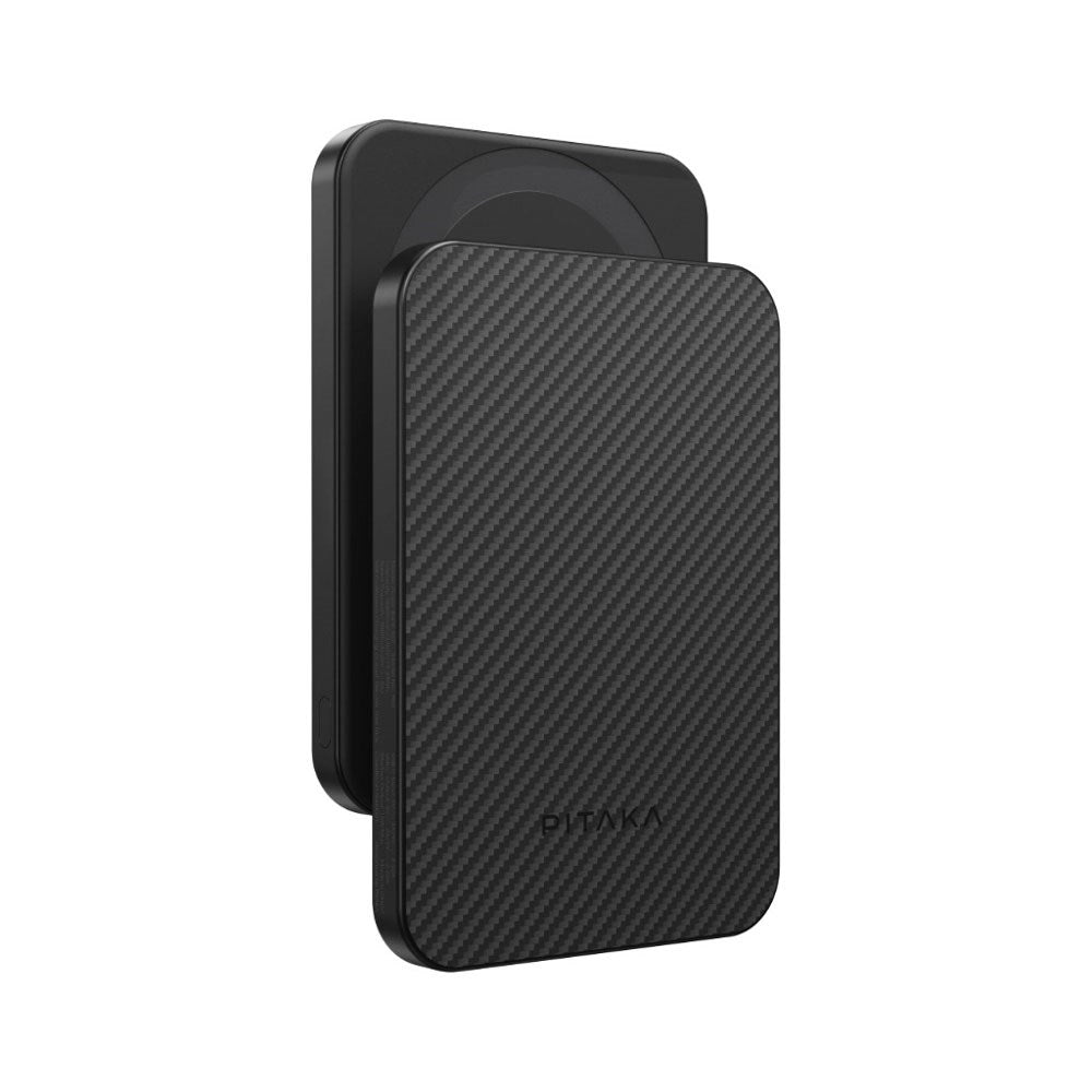 PITAKA Qi2 Aramid Fiber PowerBank 5000 mAh – MagSafe Compatible – Black / Grey