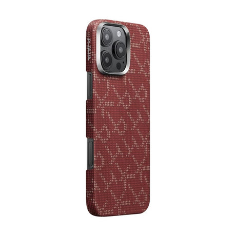 iPhone 16 Pro Max PITAKA Tactile Woven Case - MagSafe Compatible - Red / Gold
