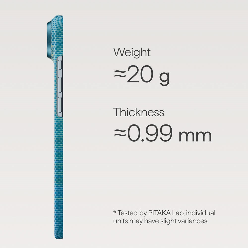 iPhone 17 PITAKA Ultra Slim Case - MagSafe Compatible - Lucid Blue