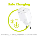 Mobile Origin PD (Power Delivery) 20W Wall Charger with USB-C - White