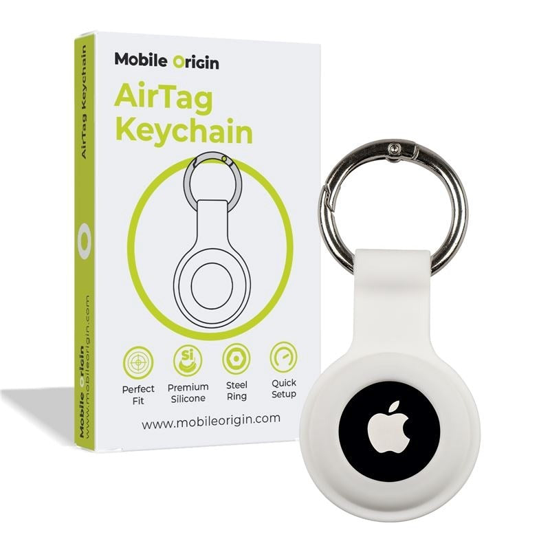 Mobile Origin AirTag Keychain - White