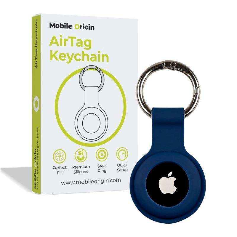 Mobile Origin AirTag Keychain - Blue