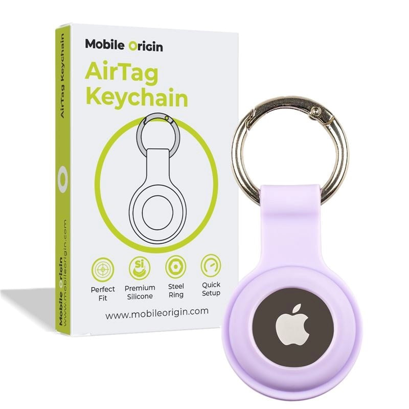 Mobile Origin AirTag Keychain - Purple