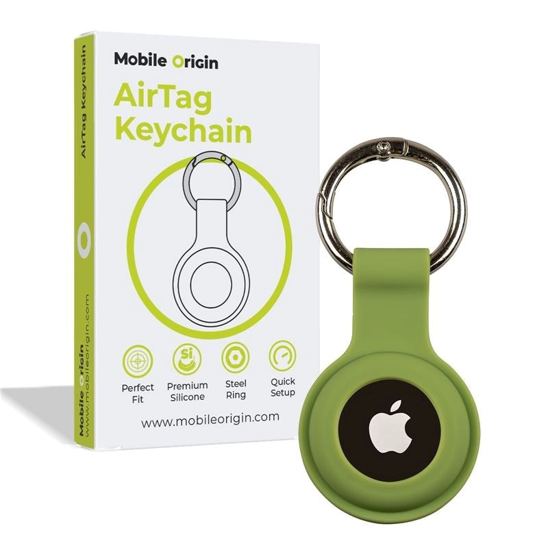 Mobile Origin AirTag Keychain - Green