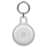 Mobile Origin Silicone AirTag Holder with Keychain - White