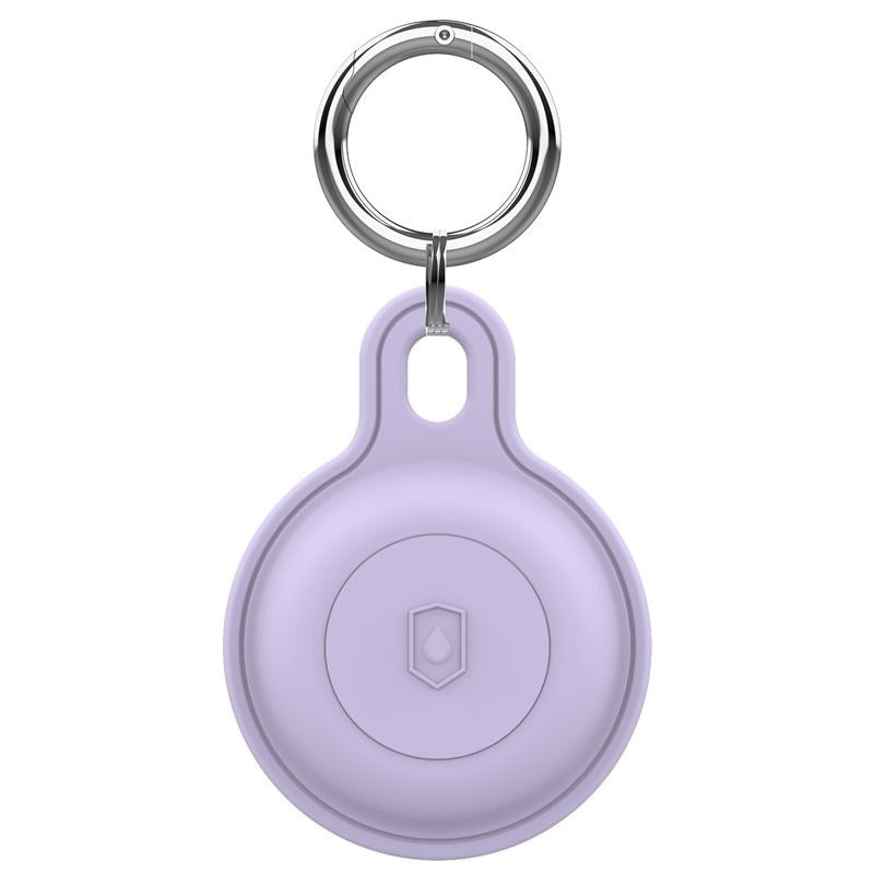 Mobile Origin Silicone AirTag Holder with Keychain - Purple