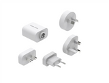 Mobile Origin GaN 30W Travel Adapter - EU, USA, UK, AUS - Hvid