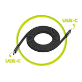 Mobile Origin Flat Magnetic USB-C to USB-C Cable - 1m - Black