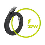 Mobile Origin Flat Magnetic USB-A to USB-C Cable - 1m - Black