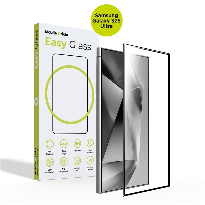 Samsung Galaxy S25 Ultra Mobile Origin EasyGlass Screen Protector Glass - Transparent