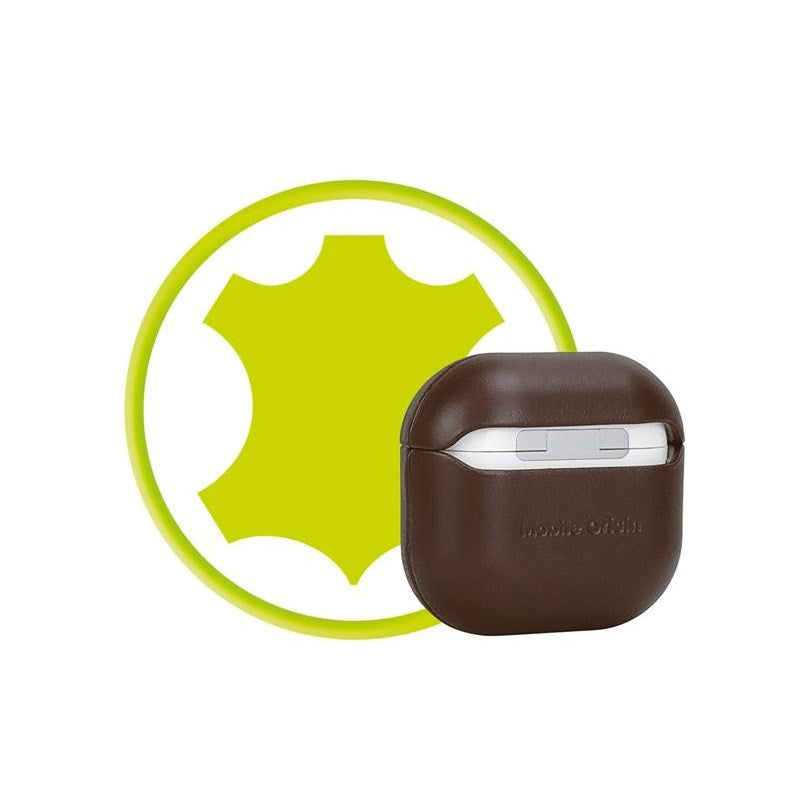 Mobile Origin Apple AirPods (4. Gen.) Genuine Leather Cover - Brown