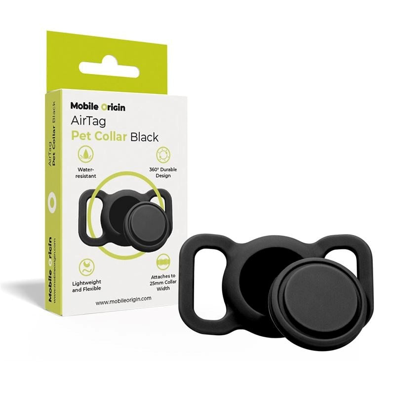 Mobile Origin AirTag Holder for Collar - Black