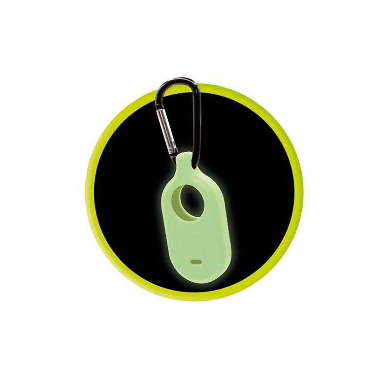 Mobile Origin Samsung Galaxy SmartTag2 Silicone Case with Carabiner - Luminous Green