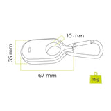 Mobile Origin Samsung Galaxy SmartTag2 Silicone Case with Carabiner - Luminous Green