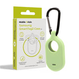 Mobile Origin Samsung Galaxy SmartTag2 Silicone Case with Carabiner - Luminous Green