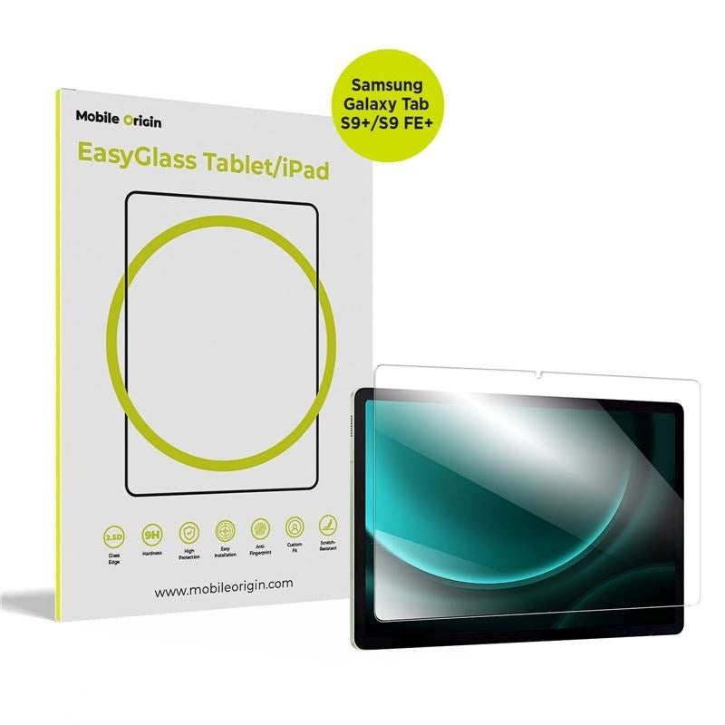 Samsung Galaxy Tab S9+ (Plus) / S9 FE+ (Plus) Mobile Origin EasyGlass Screen Protector - Transparent