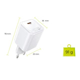 Mobile Origin GaN 67W Wall Charger with 1 x USB-C – White