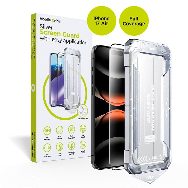 iPhone Air Mobile Origin Screen Guard Screen Protector Glass with Easy Applicator - Transparent