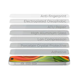 iPhone 17 Mobile Origin Screen Guard Screen Protector with Mounting Box - Privacy Function - 2 pcs. - Transparent