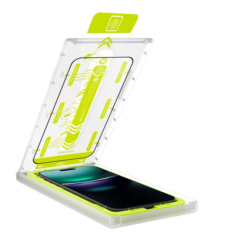 iPhone 17 Pro Max Mobile Origin Screen Guard Screen Protector with Mounting Box - 2 pcs. - Transparent / Black Edge