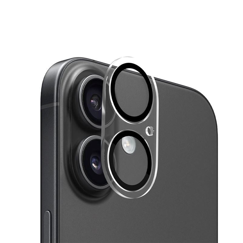 iPhone 17 Mobile Origin Tempered Glass Camera Lens Protection - Transparent / Black Edge