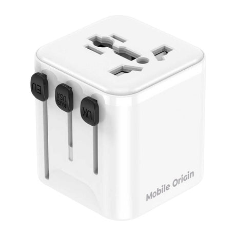 Mobile Origin 30W Universal Travel Adapter EU/UK/US/AUS - White