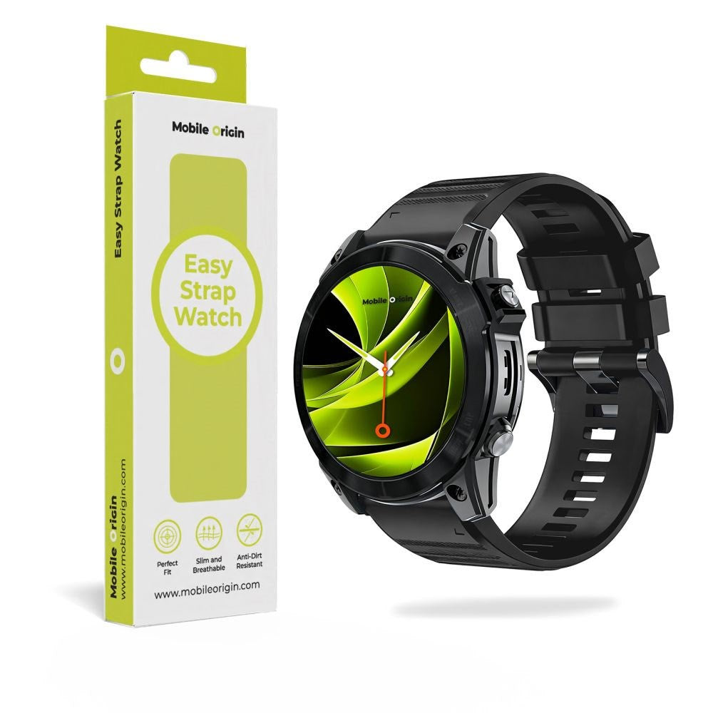 Mobile Origin Universal Garmin Strap (26mm QuickFit) - Silicone - Black