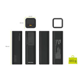Mobile Origin 165W PowerBank with Display & Flashlight - 2x USB-C & 1x USB-A - 30.000 mAh - Black