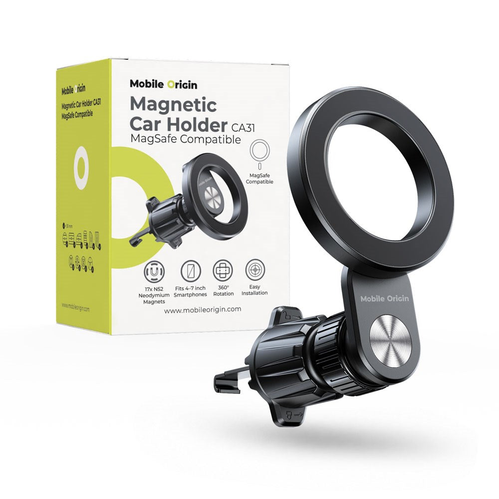 Mobile Origin CA31 Magnetic Car Phone Mount - MagSafe Compatible - Black