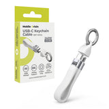 Mobile Origin 240W USB-C to USB-C Keychain Cable - 13cm - White