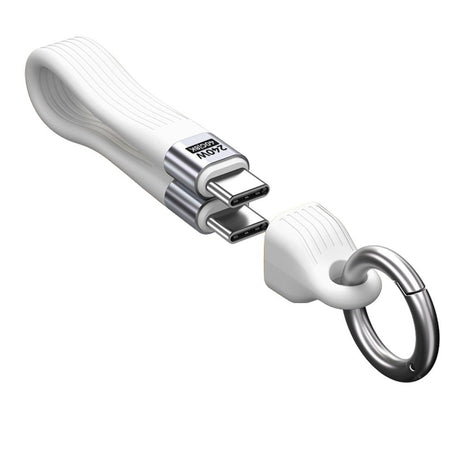 Mobile Origin 240W USB-C to USB-C Keychain Cable - 13cm - White
