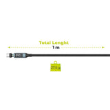 Mobile Origin 240W Display 540° Rotating USB-C to USB-C Cable - 1m - Black