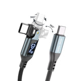 Mobile Origin 240W Display 540° Rotating USB-C to USB-C Cable - 1m - Black