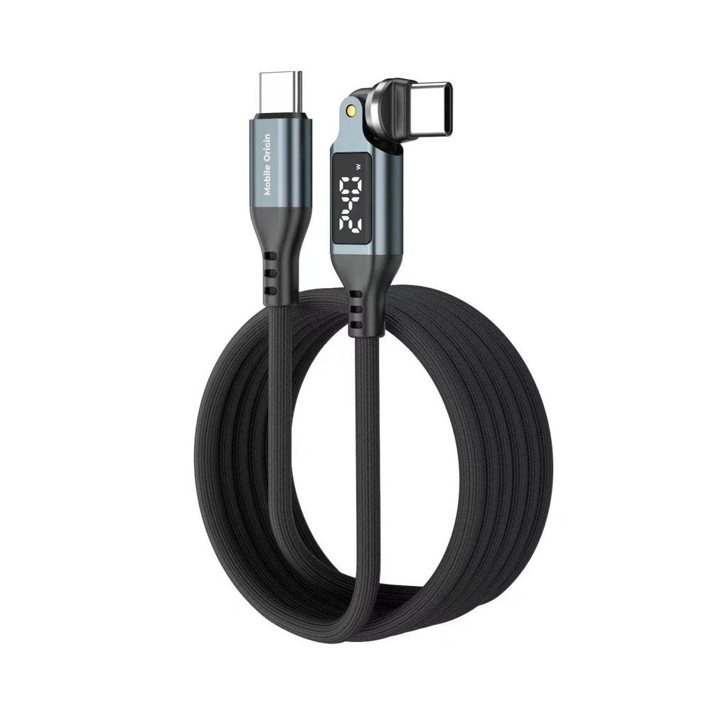 Mobile Origin 240W Display 540° Rotating USB-C to USB-C Cable - 1.8m - Black