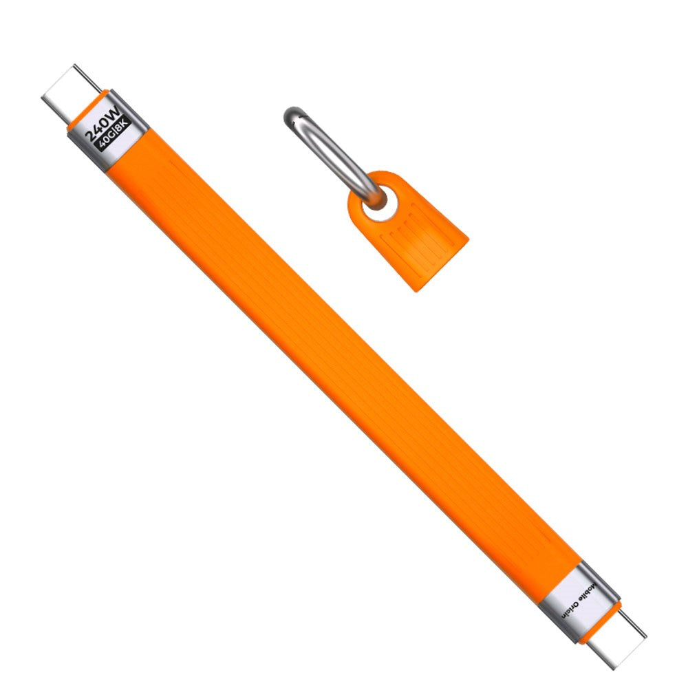 Mobile Origin 240W USB-C to USB-C Keychain Cable - 13cm - Orange