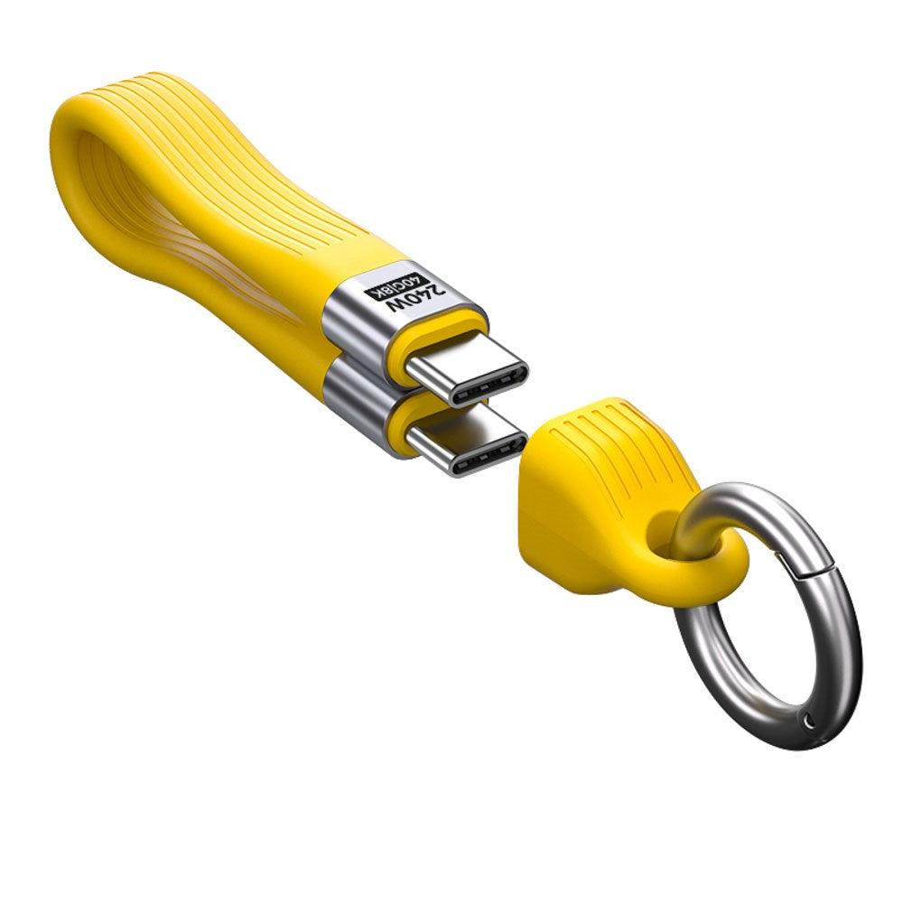 Mobile Origin 240W USB-C to USB-C Keychain Cable - 13cm - Yellow
