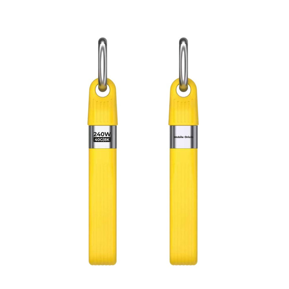 Mobile Origin 240W USB-C to USB-C Keychain Cable - 13cm - Yellow