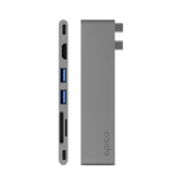 Epico 6-in-1 Pro USB-C Adapter – Aluminium Design with 8K Resolution - Space Grey