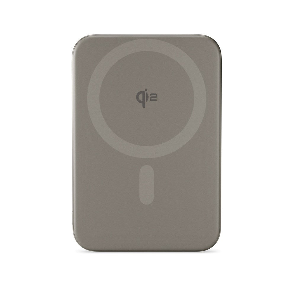 Epico 15W UltraPack EM51 Slim Alu Mag+ 5000 mAh Power Bank with USB-C - Qi2 / MagSafe Compatible - Titanium