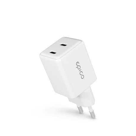 Epico UltraBoost GaN 35W Wall Charger with 2x USB-C - White
