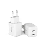 Epico UltraBoost GaN 35W Wall Charger with 2x USB-C - White