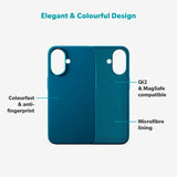 iPhone 17 Epico Silicone Pro Mag+ Case - MagSafe Compatible - Petrol Blue