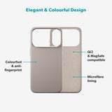 iPhone 17 Pro Epico Silicone Pro Mag+ Case - MagSafe Compatible - Titanium Beige