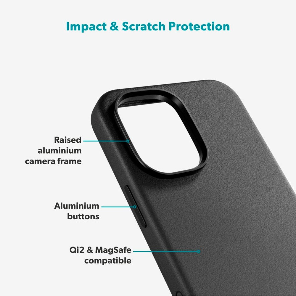 iPhone 17 Epico Leather Pro Mag+ Case - MagSafe Compatible - Black