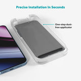 iPhone Air Epico Privacy Glass 3D Screen Protector Glass with Installation Frame - Transparent