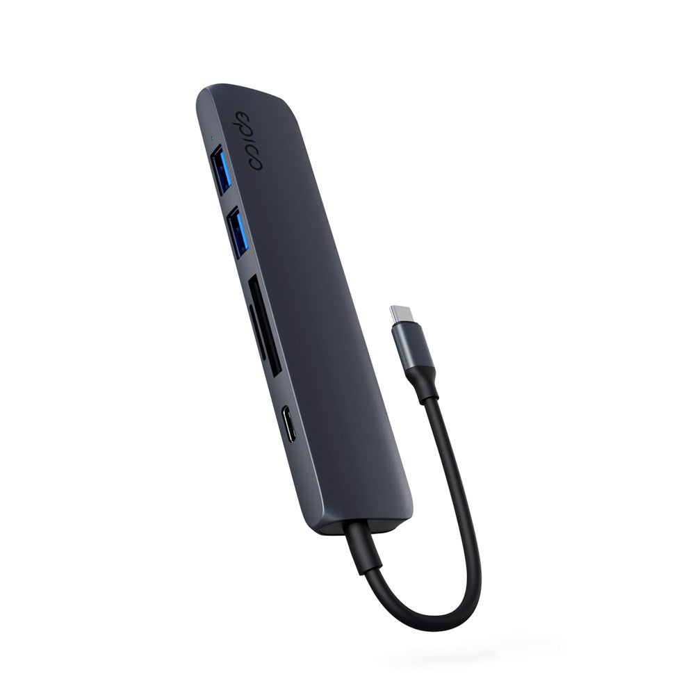 Epico 6-in-1 Aluminium Hub 8K - Midnight