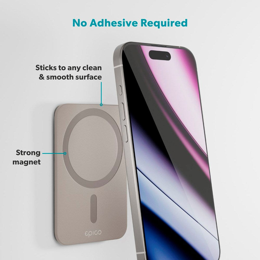 Epico Mag+ Suction Phone Holder - MagSafe Compatible - Titanium