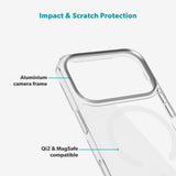 iPhone 17 Pro Epico SlimGlass Pro Mag+ Case - MagSafe Compatible - Transparent